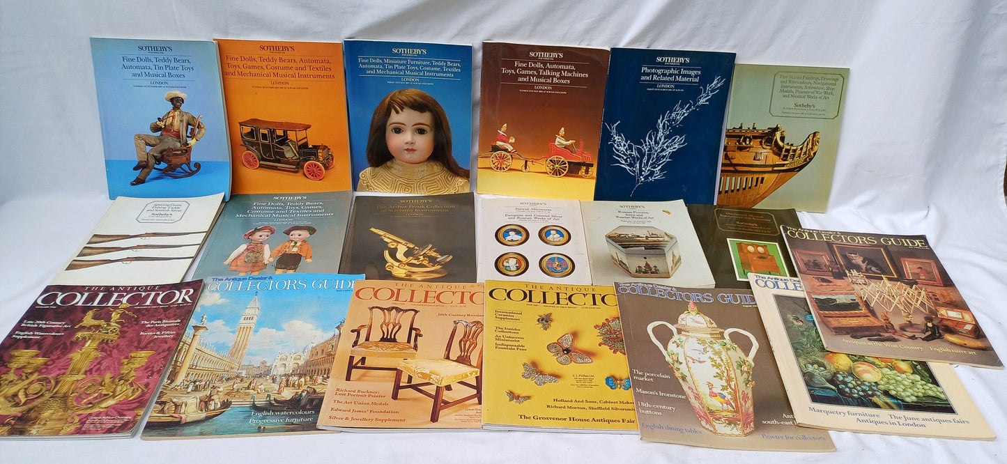 Collection Set of Vintage 80s Quality Sotheby Lot Catalogues and Collector Magazines