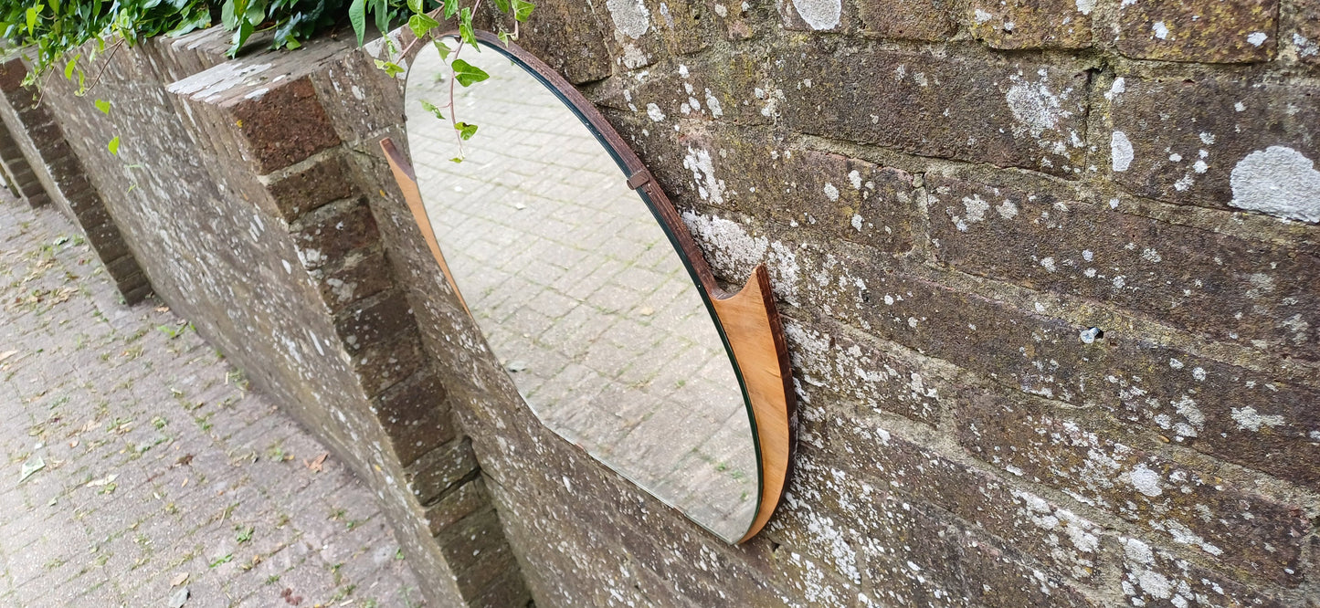 Vintage Retro Art Deco Wall Mirror. Shaped.