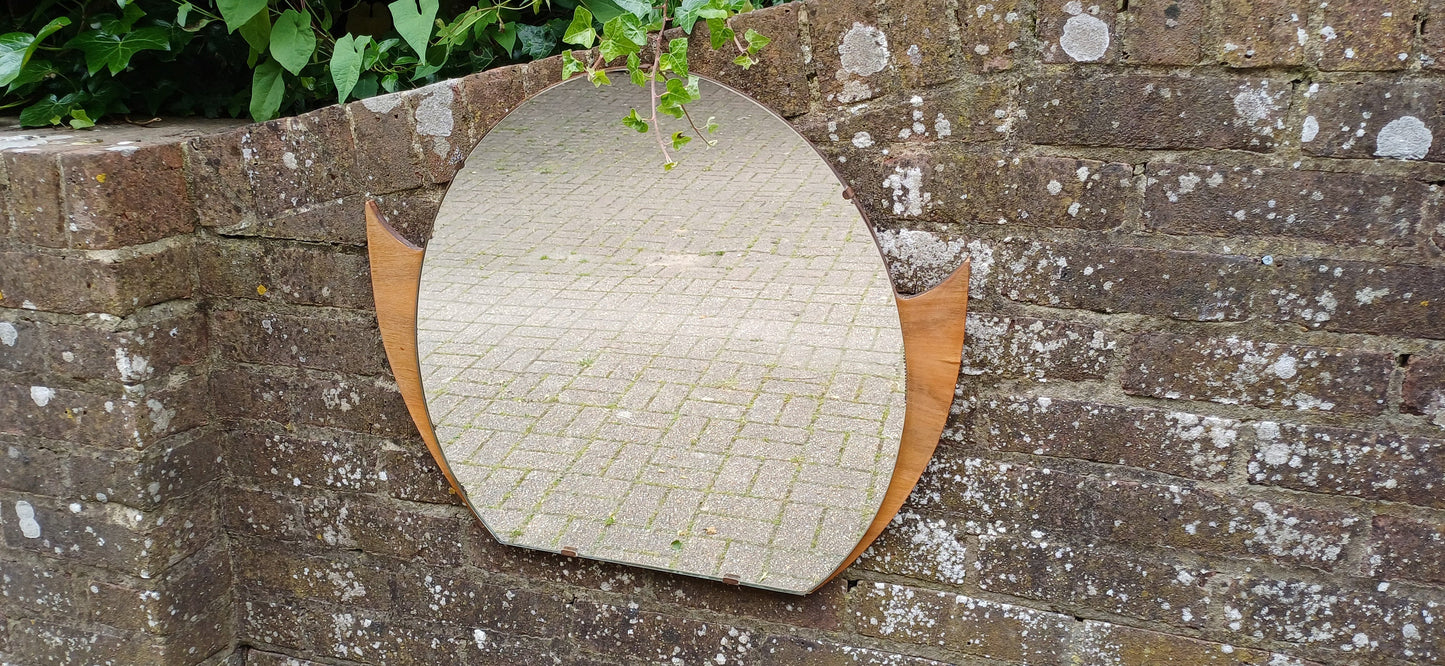 Vintage Retro Art Deco Wall Mirror. Shaped.