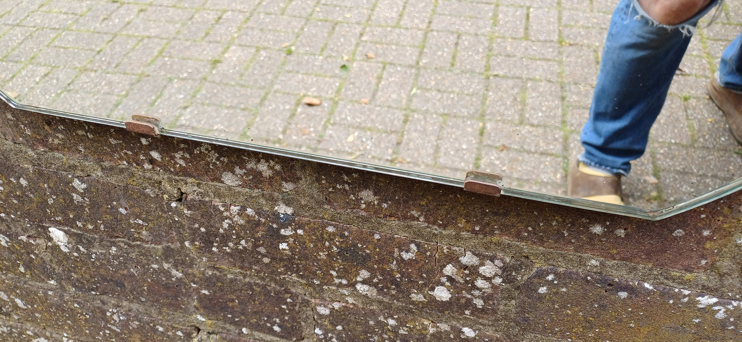 Vintage Retro Art Deco Wall Mirror. Shaped.