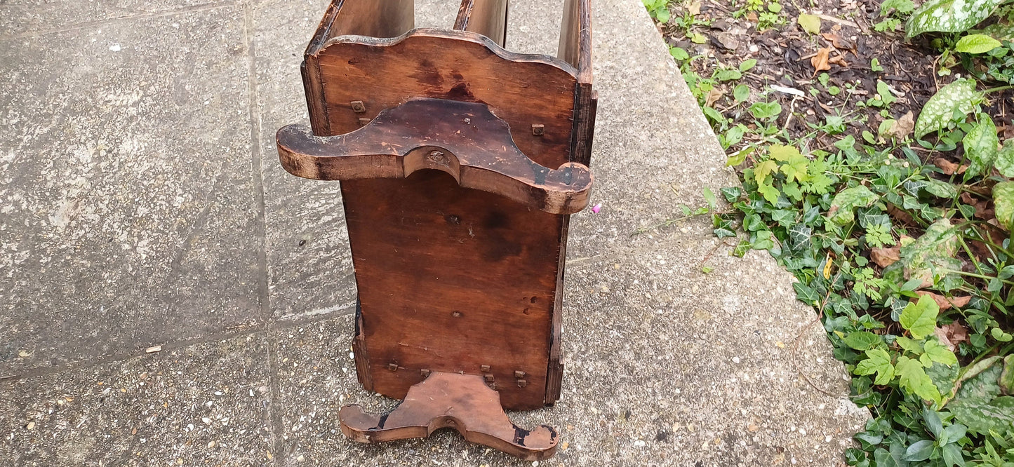 Vintage Early 20th Century Magazine Rack Storage. Decorative.