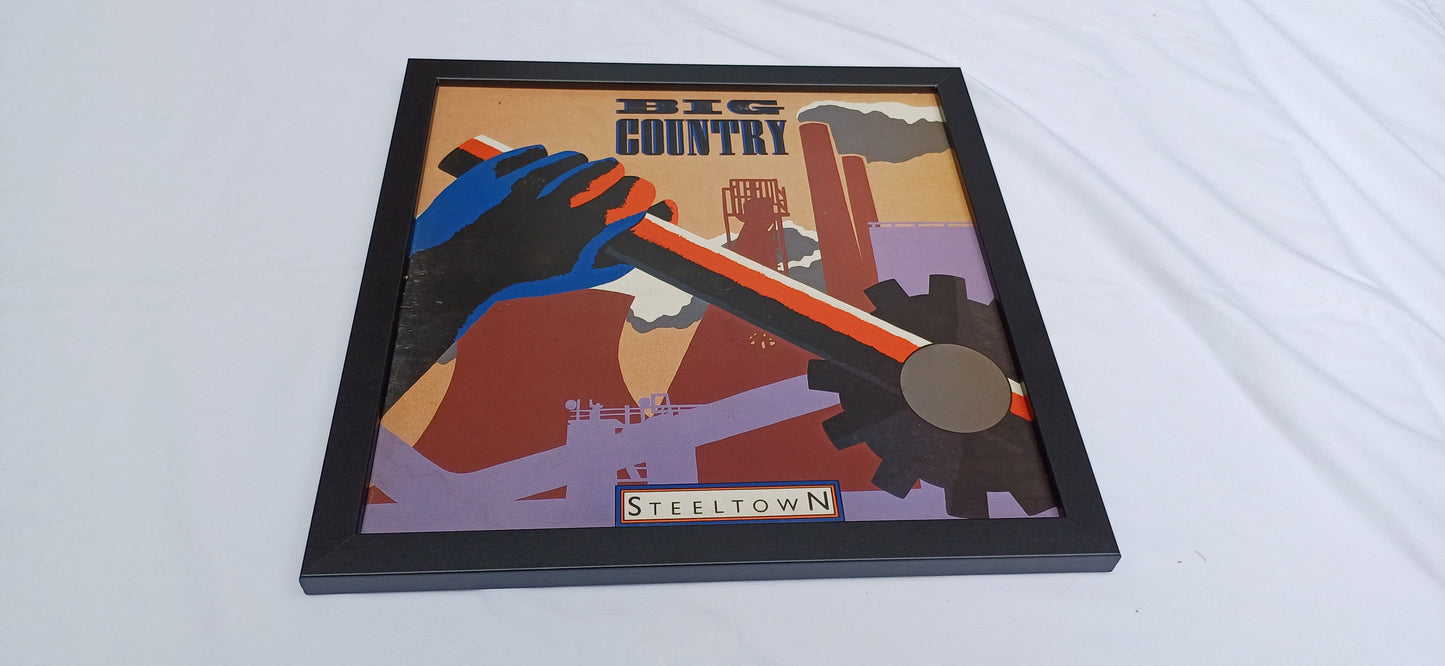 Big Country Steeltown Genuine Original Framed Glazed Album Cover Pop Art Memorabilia.