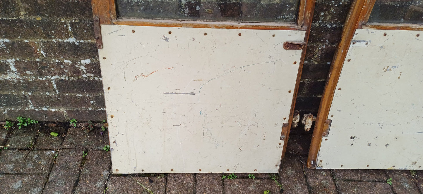 Pair of Classic Iconic Vintage Morris Minor Elm Back Doors Automobilia Statement Decoration.