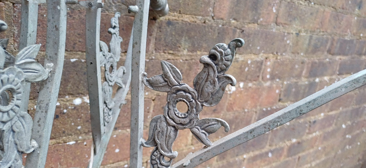 Superb European Grey Metal Art Deco Nouveau Pendant Light Fitting