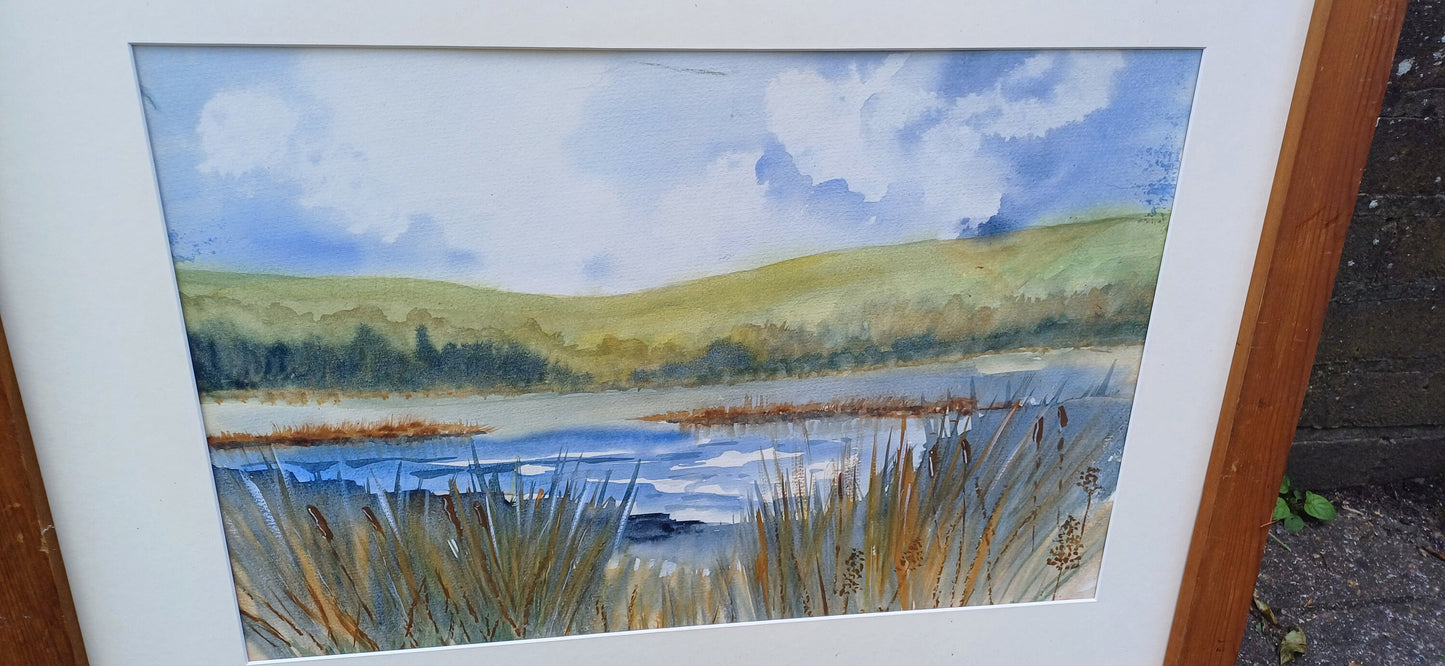 Large Set of 6 Landscape Watercolours or Wooden Frames and Mounts.