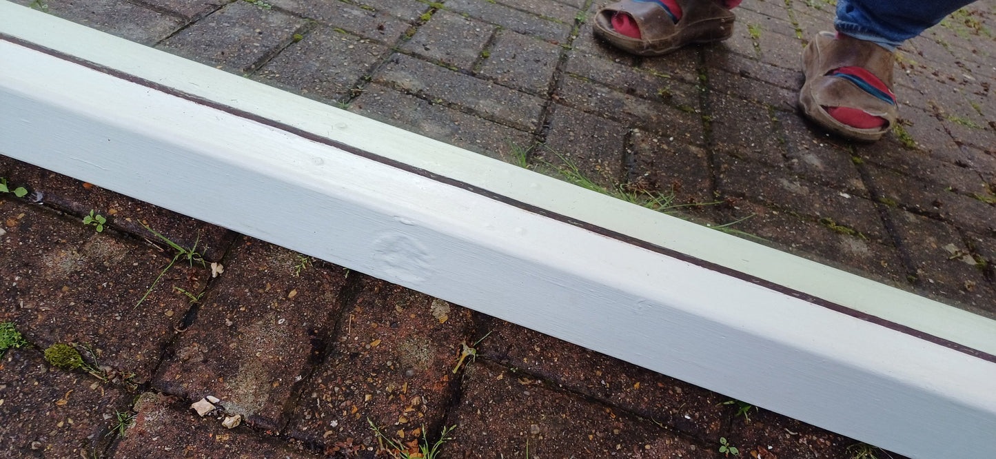 Enormous Vintage Victorian Painted Mahogany Over Mantel or Wall Mirror Light Green.