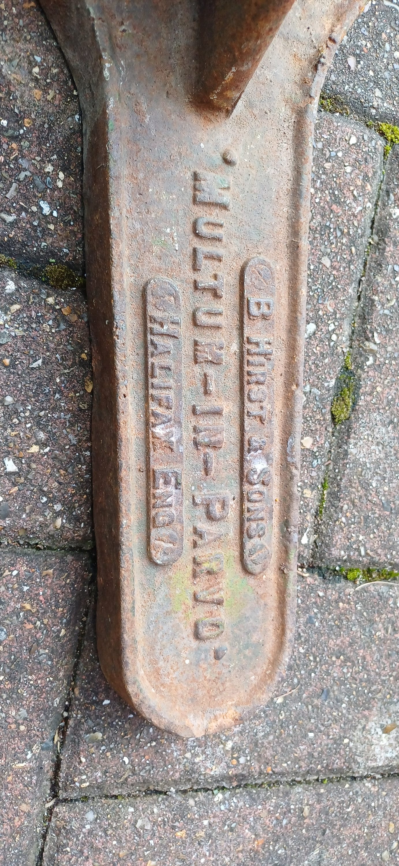 Pair of Vintage Iron Victorian Tennis Net Posts Multun-in- Parvo’ Halifax. Architectural Antique