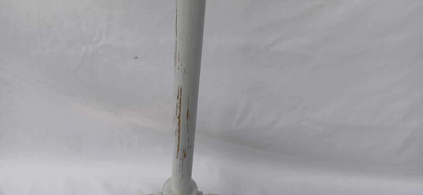Vintage Upcycled Hand Painted Metal Standard Lamp in Farrow and Ball Light Blue Working