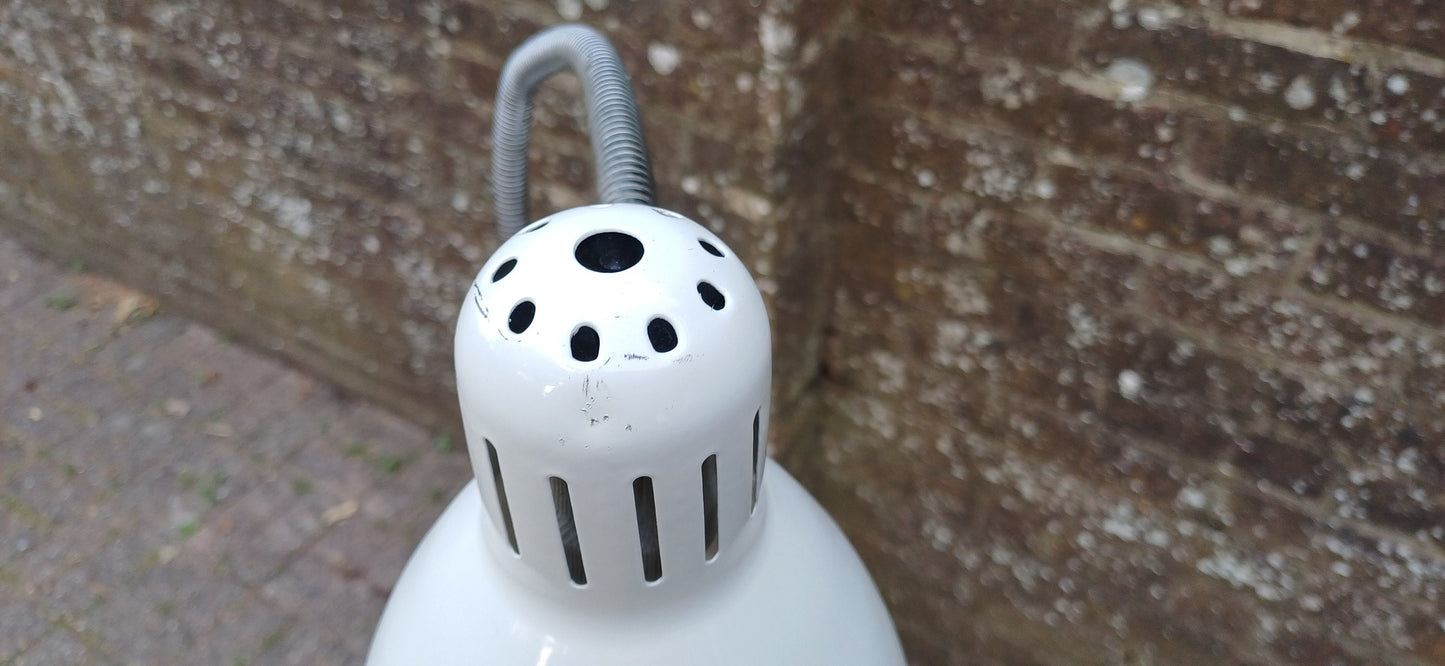 Retro Style White and Chrome Standard Lamp PAT Tested