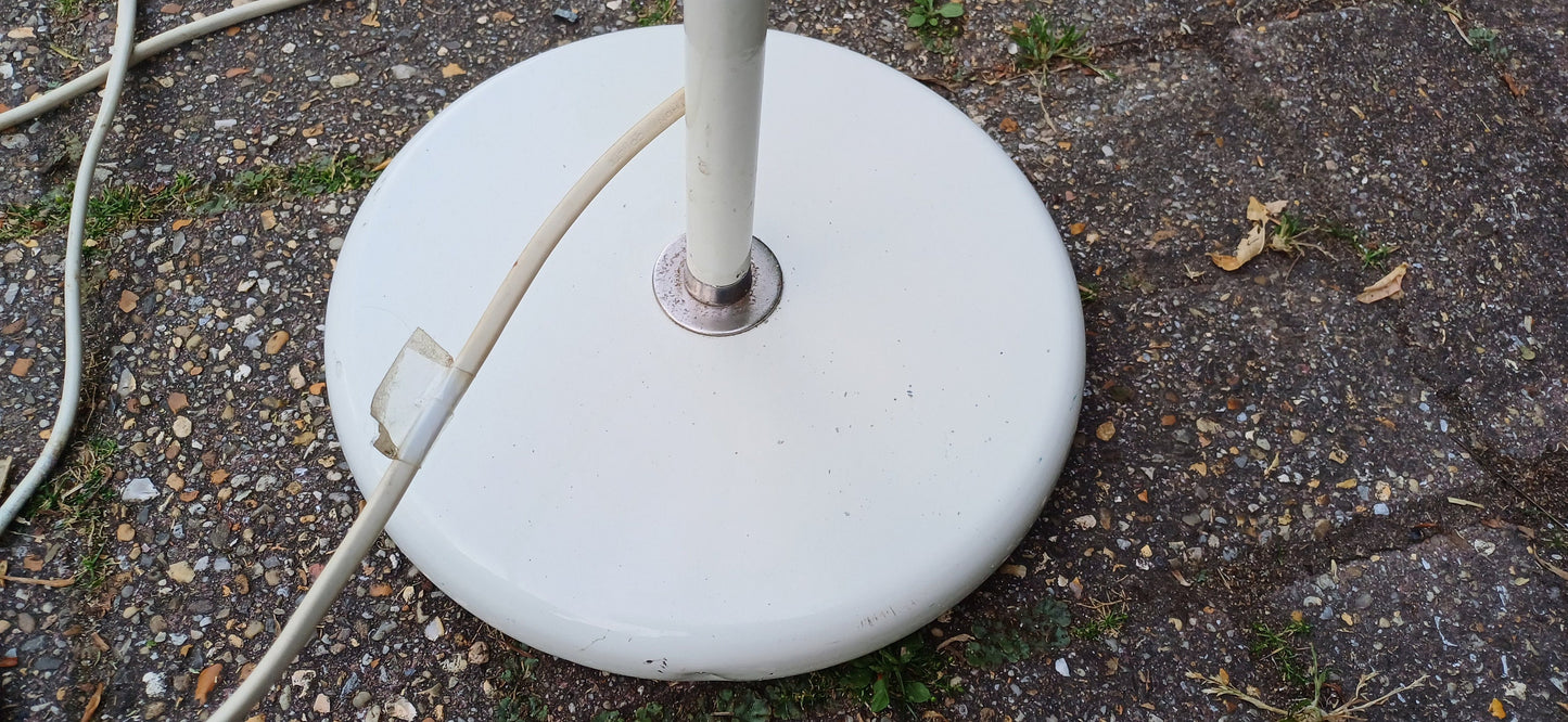 Retro Style White and Chrome Standard Lamp PAT Tested