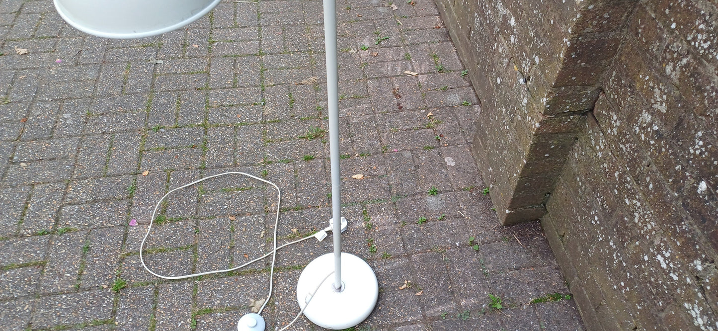 Retro Style White and Chrome Standard Lamp PAT Tested