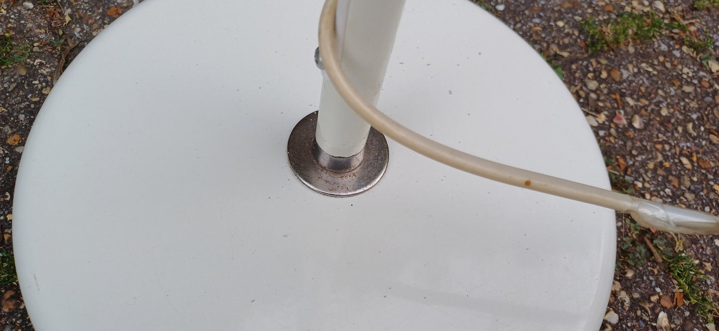 Retro Style White and Chrome Standard Lamp PAT Tested