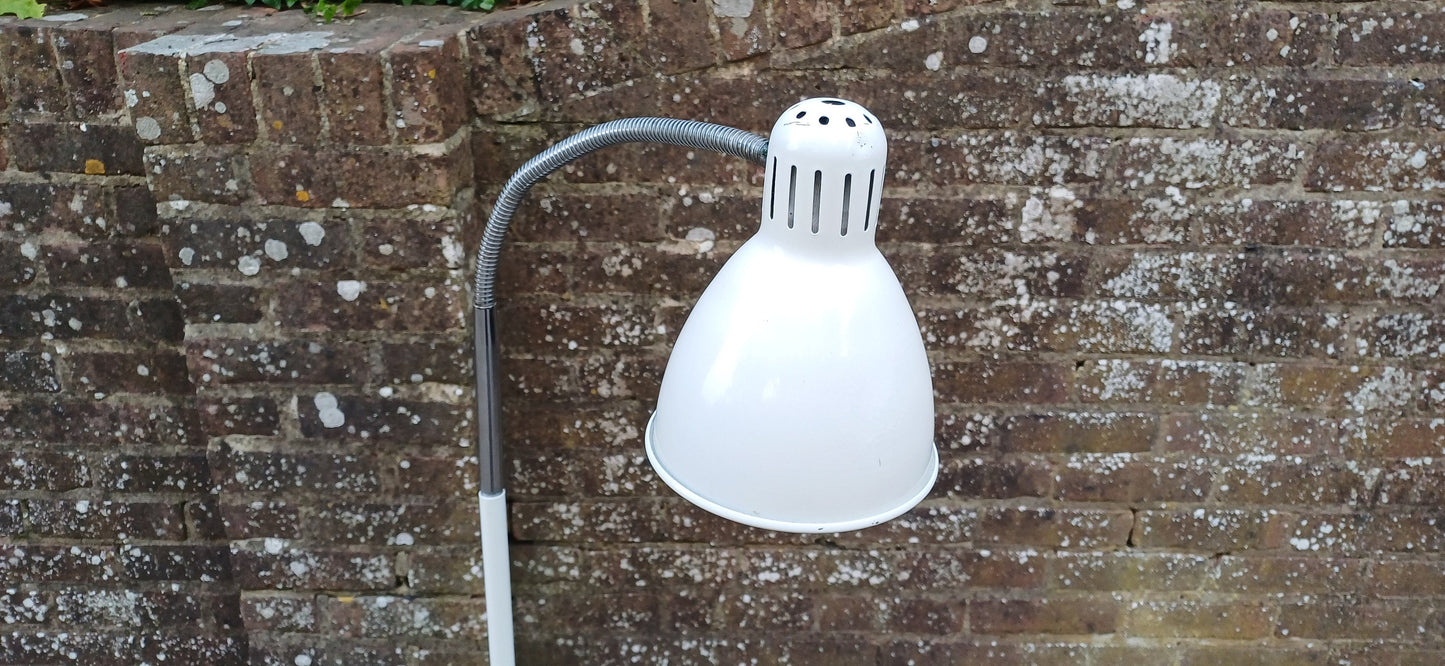 Retro Style White and Chrome Standard Lamp PAT Tested