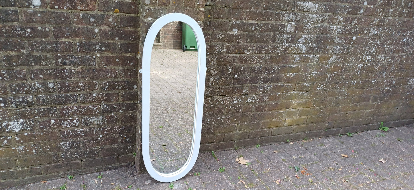 Large Painted Shabby Chic Mirror in Farrow and Ball Light Blue.