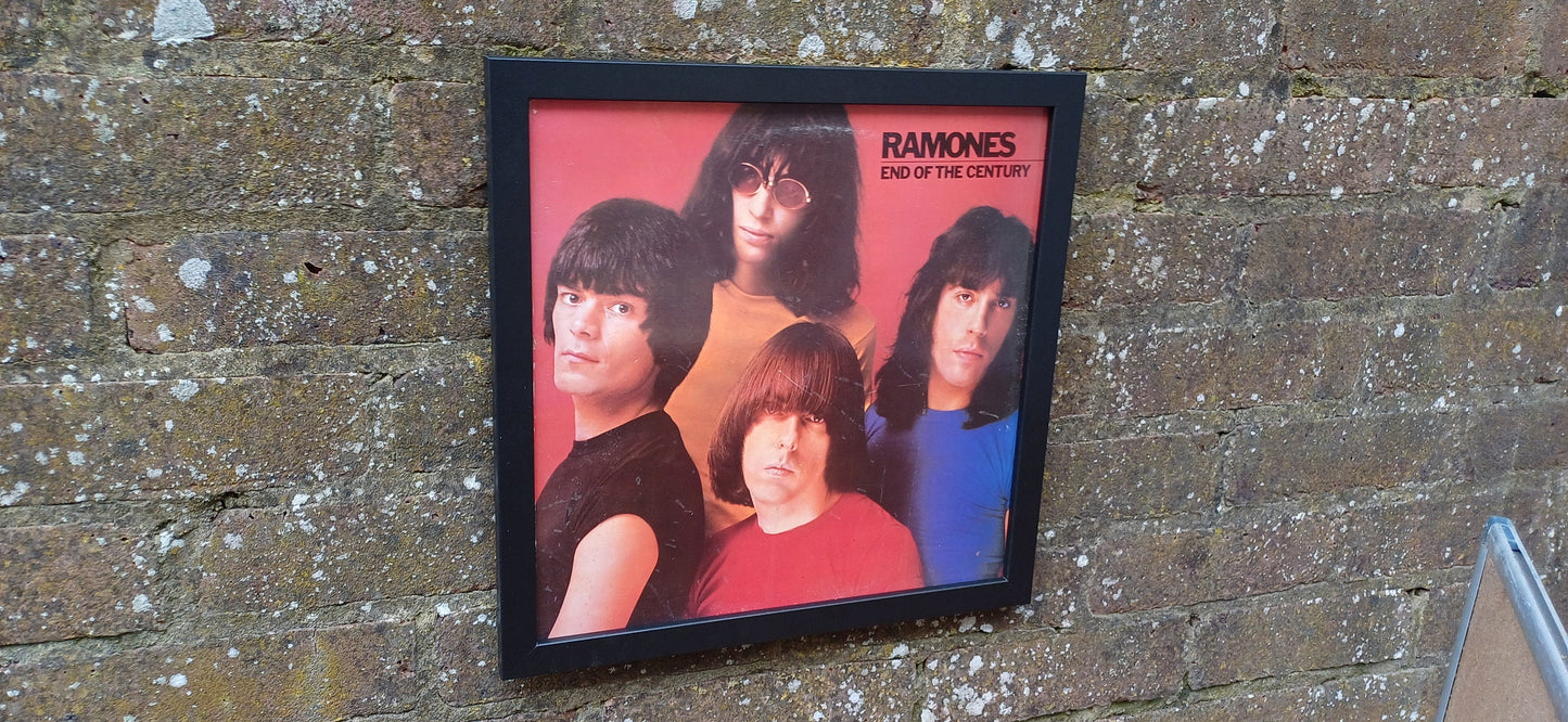 Ramones End of the Century Genuine Original Framed Glazed Album Cover Pop Art Memorabilia.