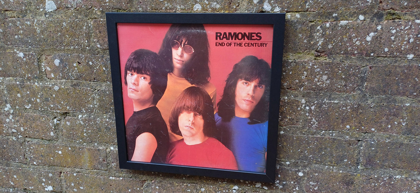 Ramones End of the Century Genuine Original Framed Glazed Album Cover Pop Art Memorabilia.