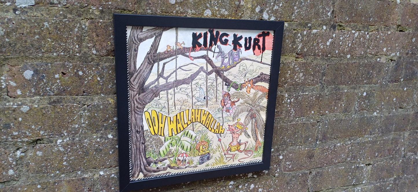 King Kurt Ooh Wallah Wallah Genuine Original Framed Glazed Album Cover Pop Art Memorabilia.