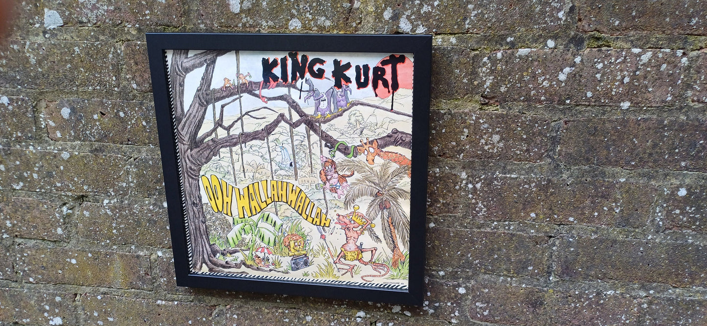 King Kurt Ooh Wallah Wallah Genuine Original Framed Glazed Album Cover Pop Art Memorabilia.