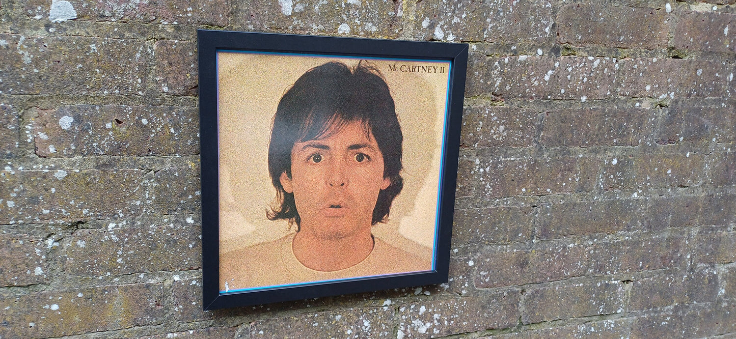 Paul McCartney McCartney 2 Genuine Original Framed Glazed Album Cover Pop Art Memorabilia.