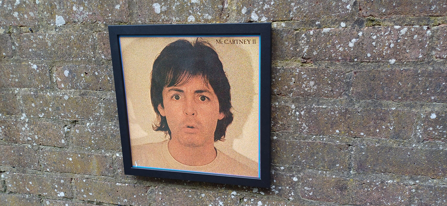Paul McCartney McCartney 2 Genuine Original Framed Glazed Album Cover Pop Art Memorabilia.