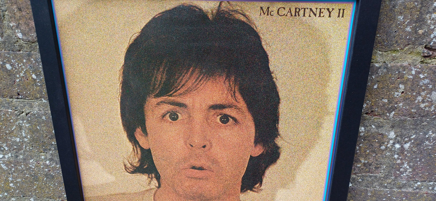 Paul McCartney McCartney 2 Genuine Original Framed Glazed Album Cover Pop Art Memorabilia.