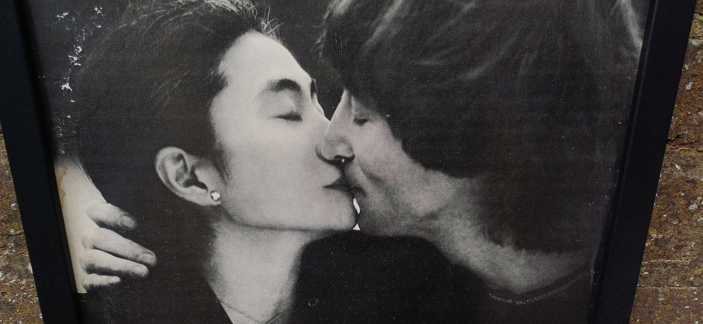 John Lennon Double Fantasy Genuine Original Framed Glazed Album Cover Pop Art Memorabilia.