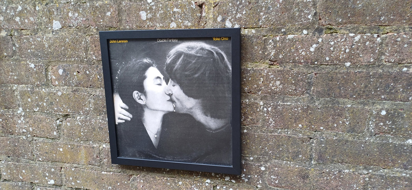 John Lennon Double Fantasy Genuine Original Framed Glazed Album Cover Pop Art Memorabilia.
