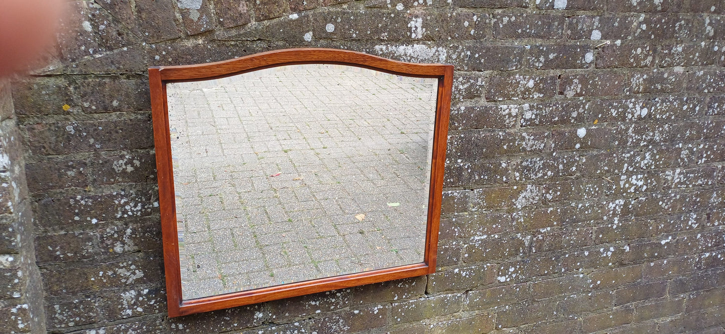 Vintage Shaped Mahogany Early 20th Century Wall Mirror