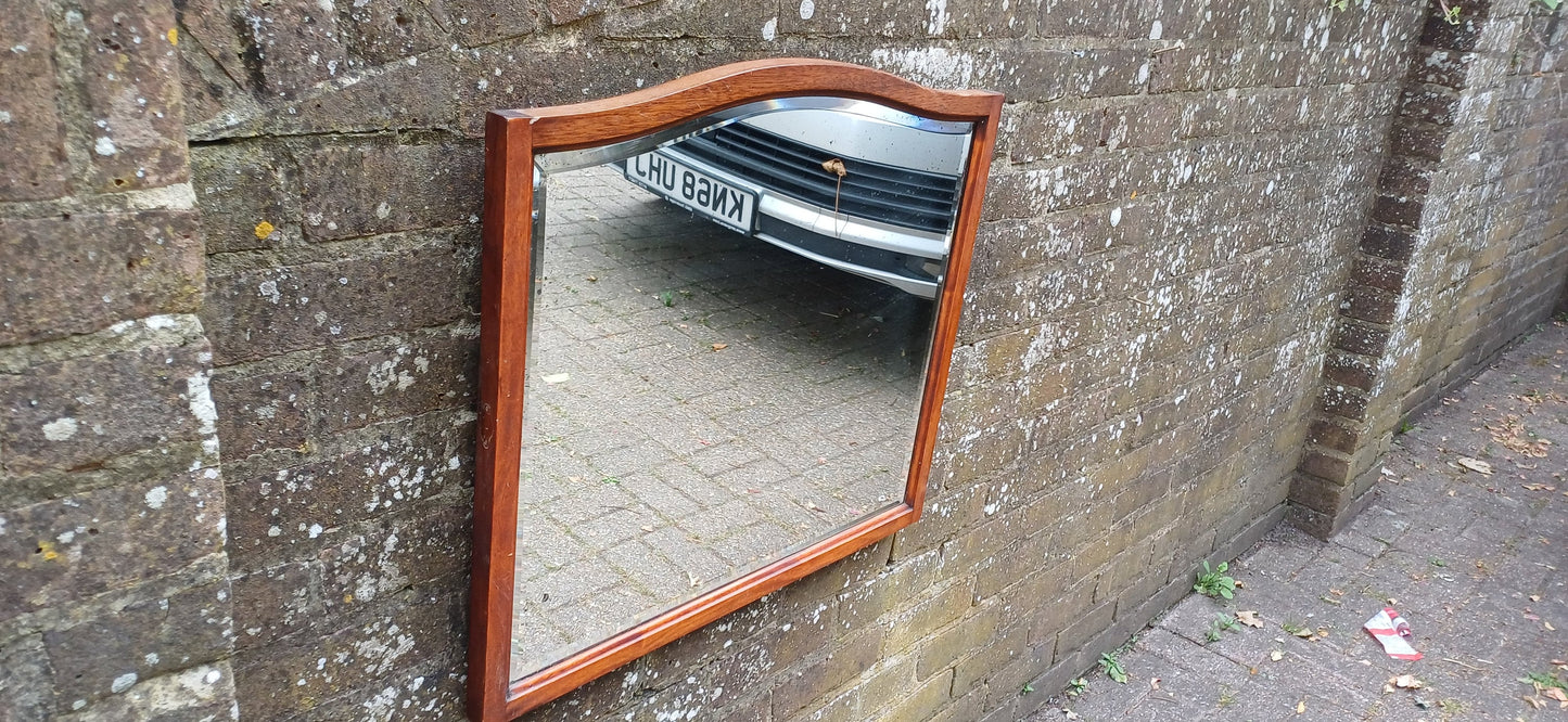 Vintage Shaped Mahogany Early 20th Century Wall Mirror