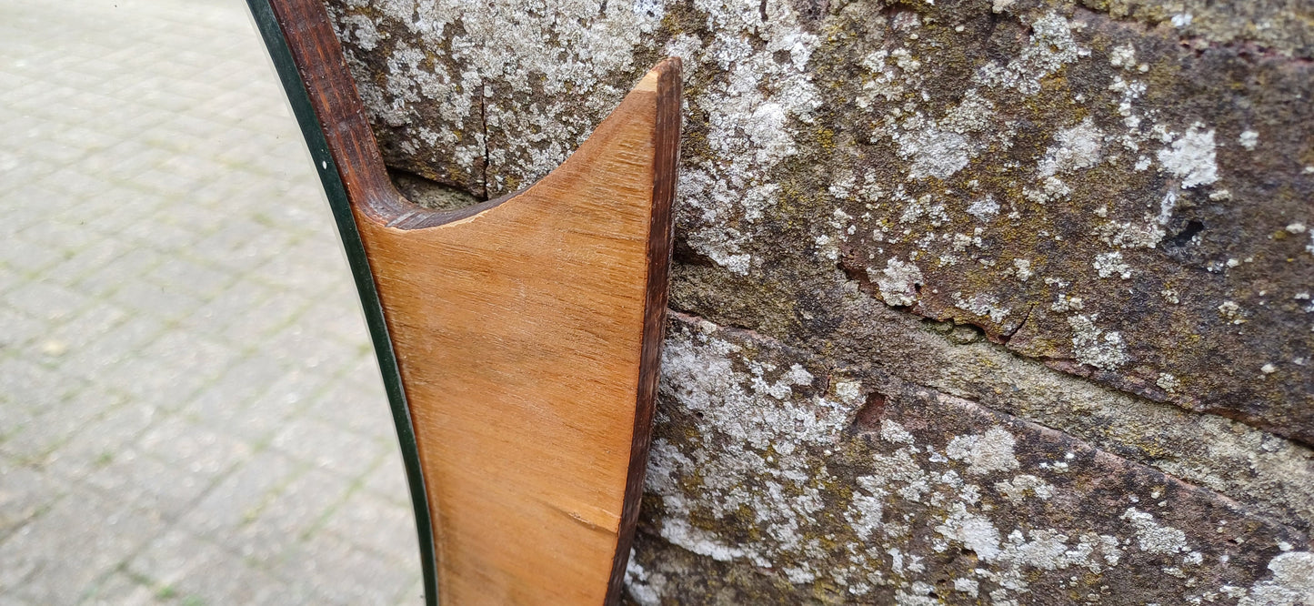 Vintage Retro Art Deco Wall Mirror. Shaped.