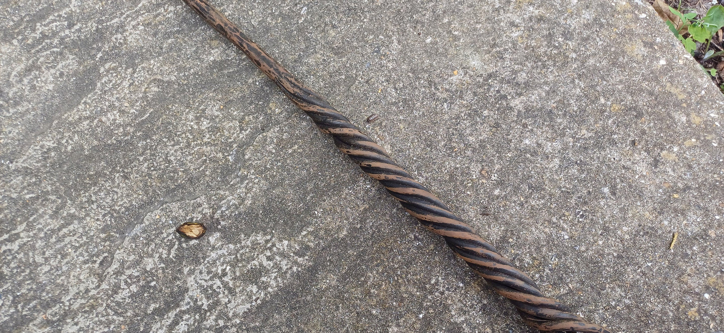 Amazing Long Vintage Handmade Iron Fork Neptune Blacksmith Swirly Decoration.