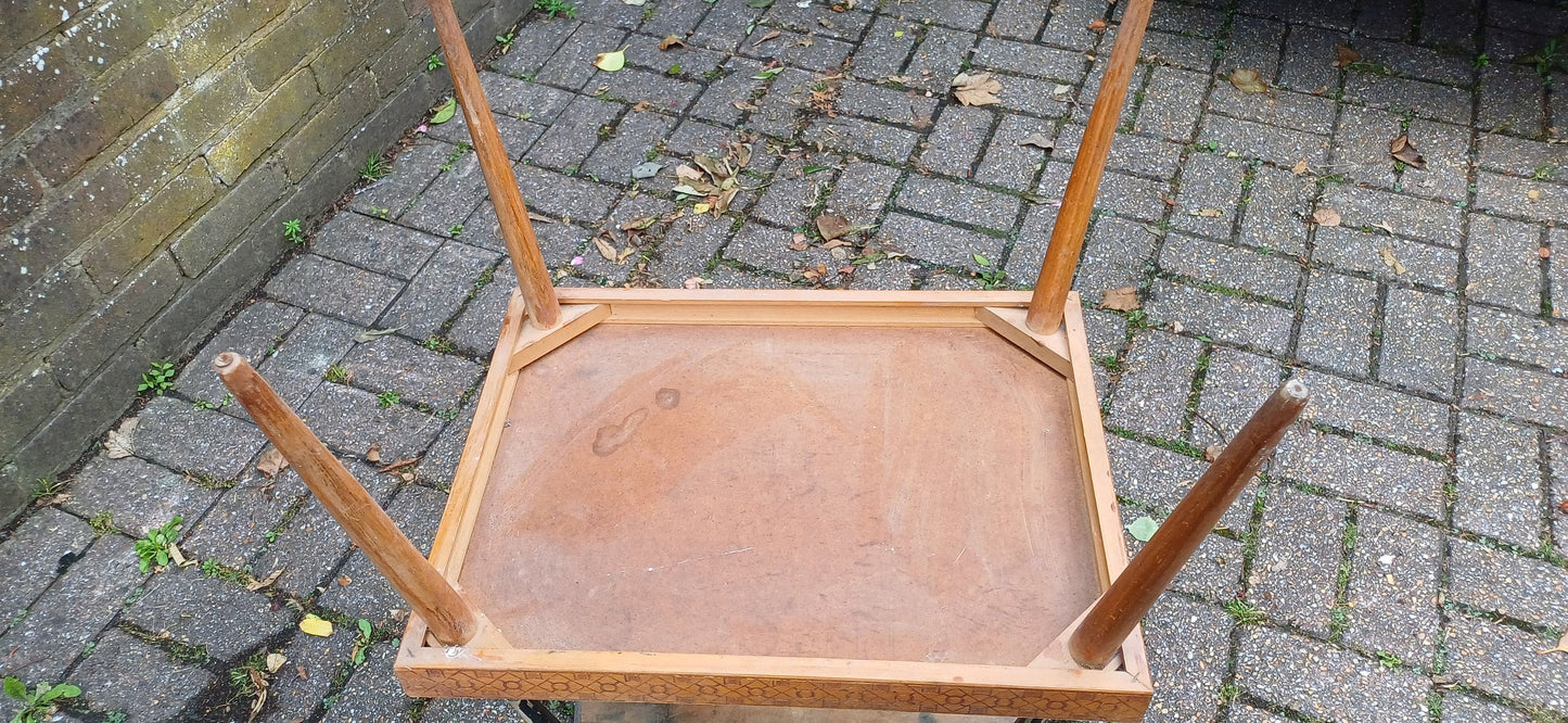 Pair Two Vintage Retro 50s 60s Coffee Tables Plant Stands For Upcycling