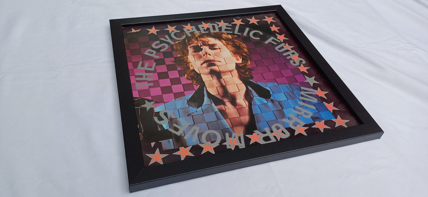 Psychedelic Furs Mirror Moves Genuine Original Framed Glazed Album Cover Pop Art Memorabilia.