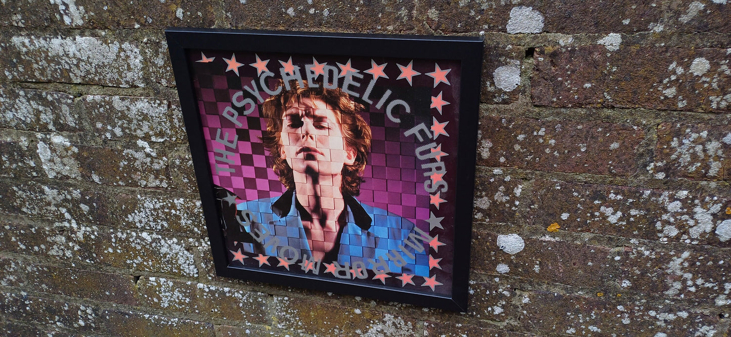 Psychedelic Furs Mirror Moves Genuine Original Framed Glazed Album Cover Pop Art Memorabilia.
