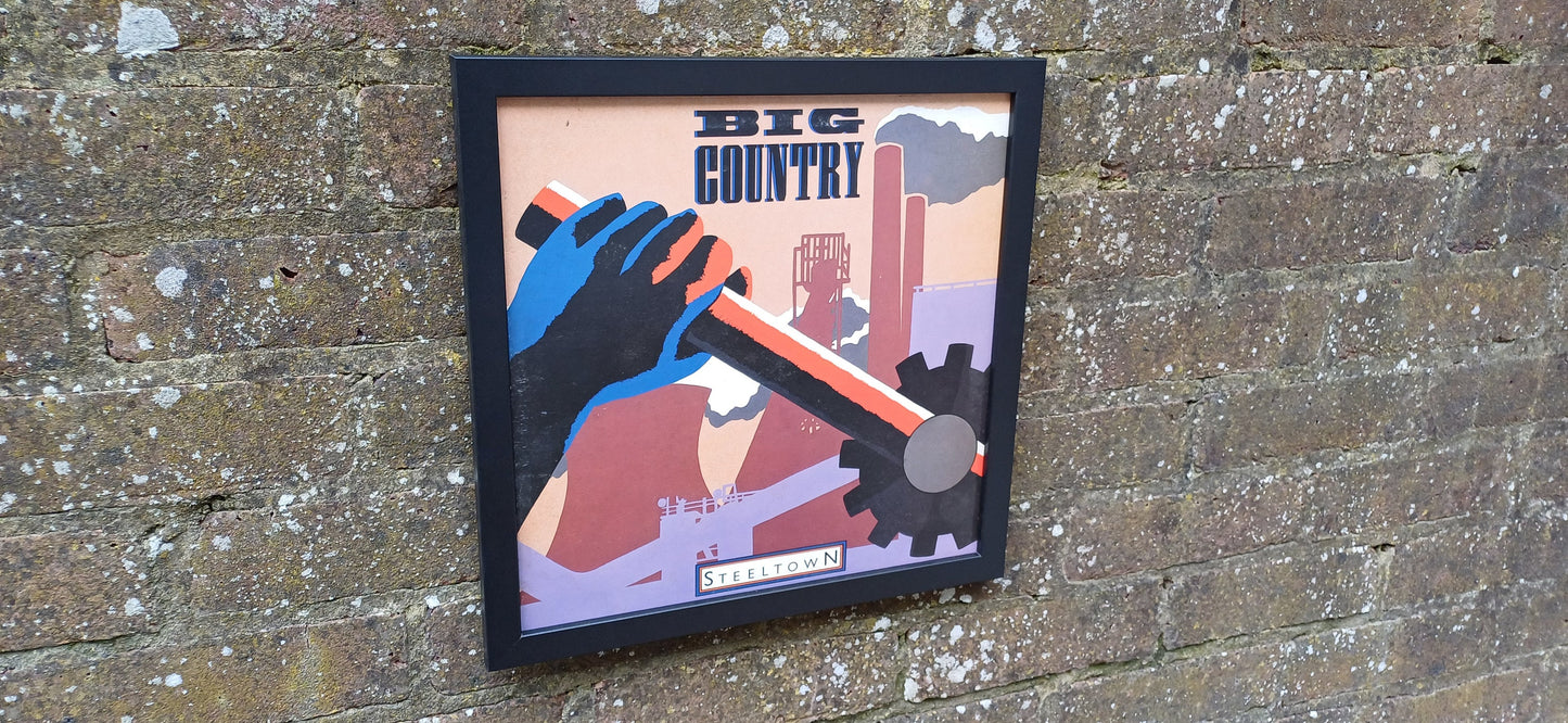 Big Country Steeltown Genuine Original Framed Glazed Album Cover Pop Art Memorabilia.