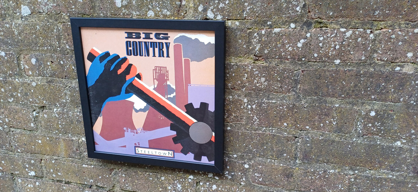 Big Country Steeltown Genuine Original Framed Glazed Album Cover Pop Art Memorabilia.