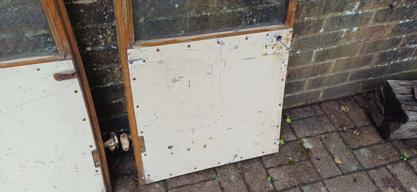 Pair of Classic Iconic Vintage Morris Minor Elm Back Doors Automobilia Statement Decoration.