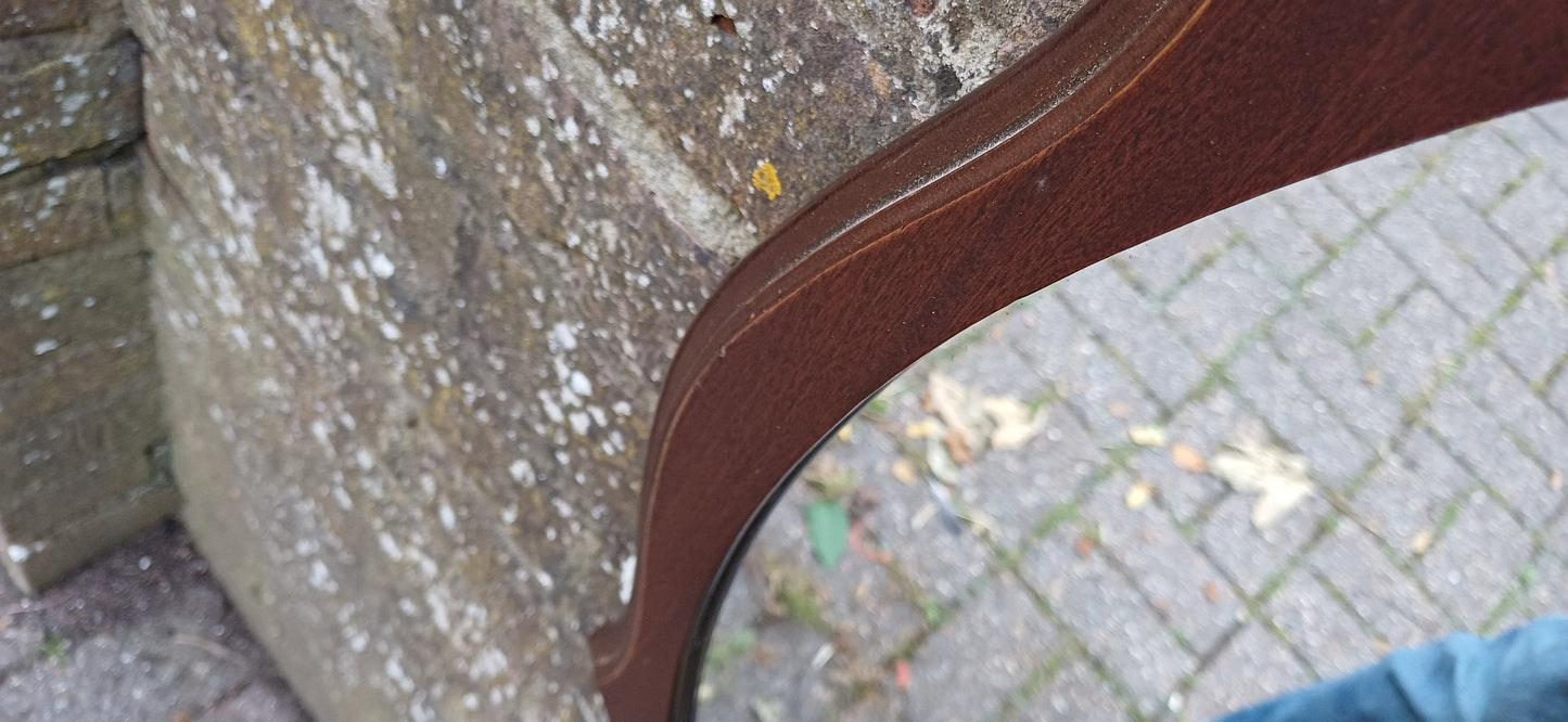 Vintage Teak Retro 70s Stag Shaped Decorative Wall Mirror