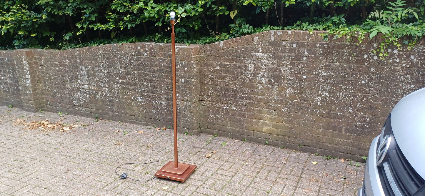 Top Quality Vintage Designer Retro 80s Reproduction of an Art Deco Standard Lamp with Copper Finish.