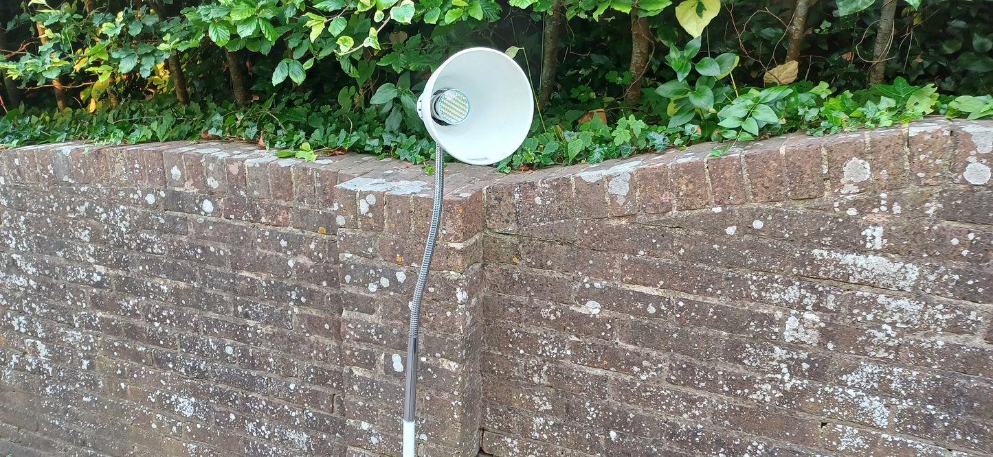 Retro Style White and Chrome Standard Lamp PAT Tested
