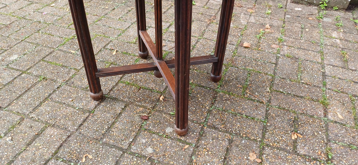 Vintage Mahogany and Brass Benares Table Coffee Side Occasional Decorative Folding.