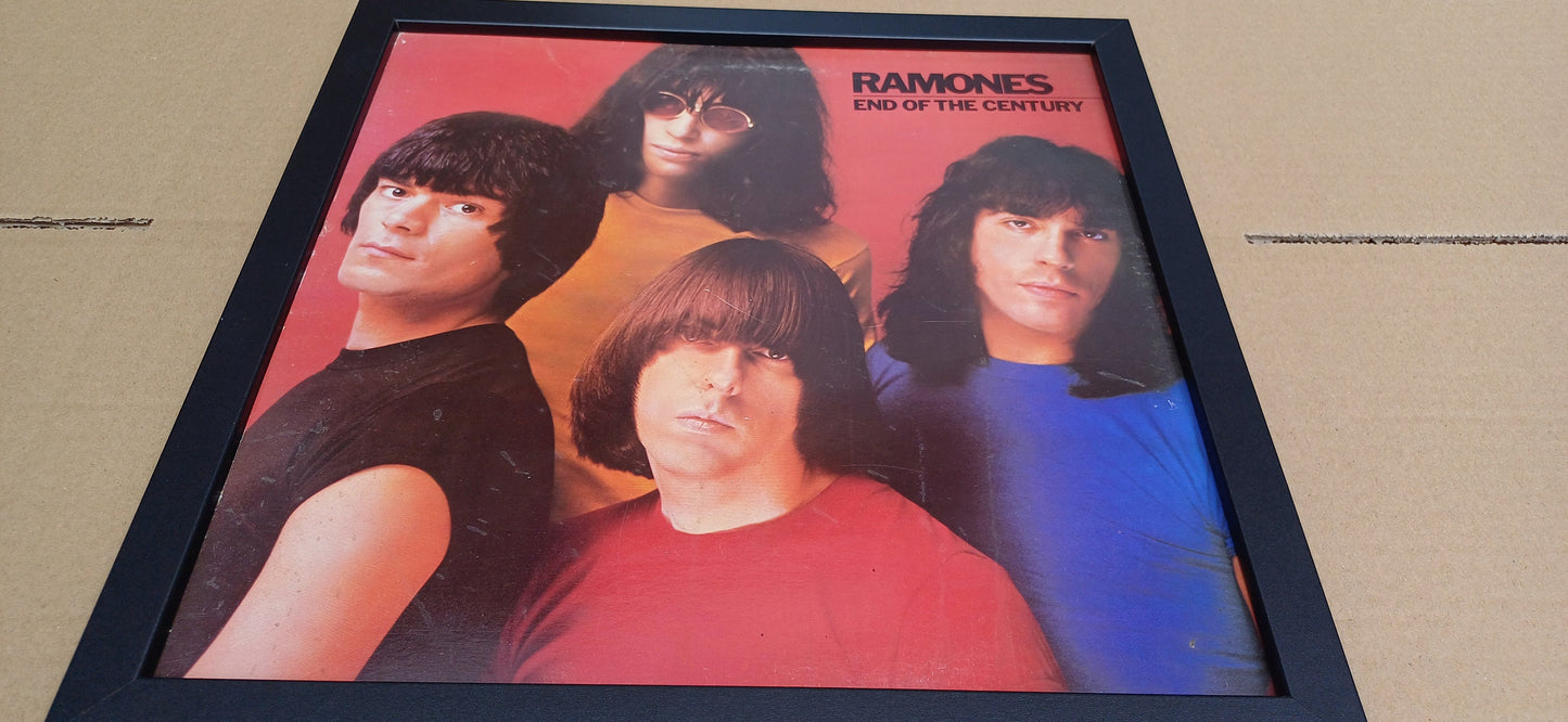 Ramones End of the Century Genuine Original Framed Glazed Album Cover Pop Art Memorabilia.