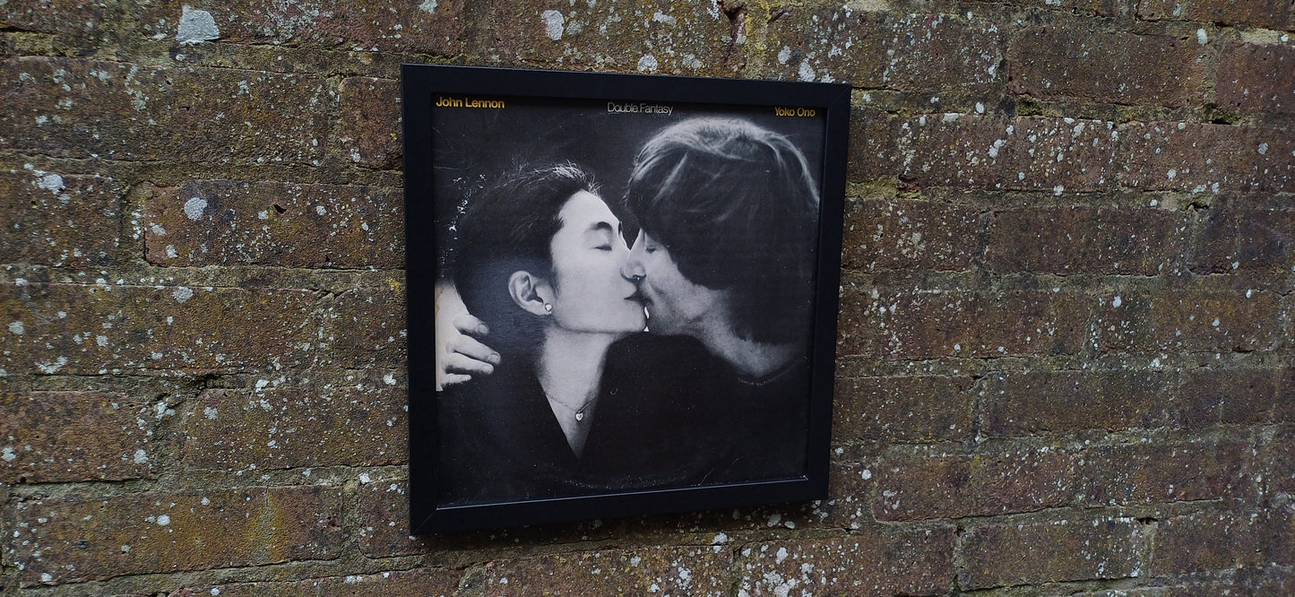John Lennon Double Fantasy Genuine Original Framed Glazed Album Cover Pop Art Memorabilia.