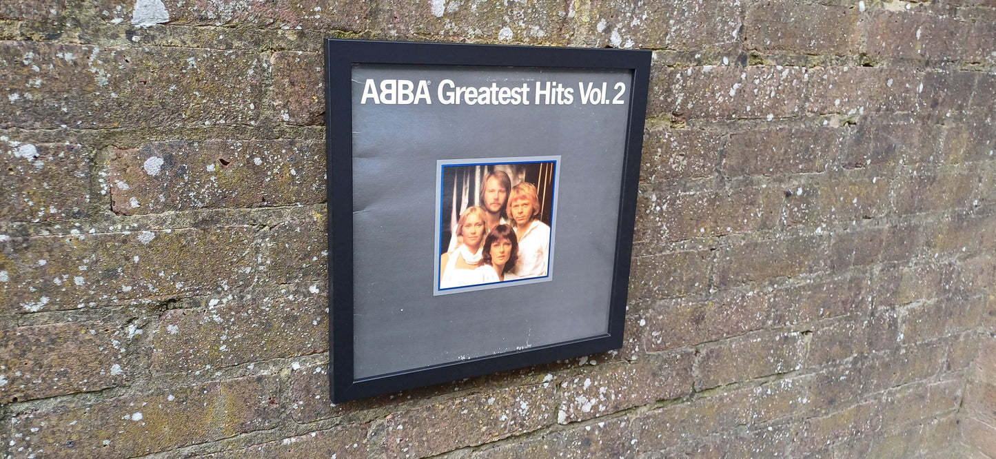 Abba Greatest Hits Genuine Original Framed Glazed Album Cover Pop Art Memorabilia.