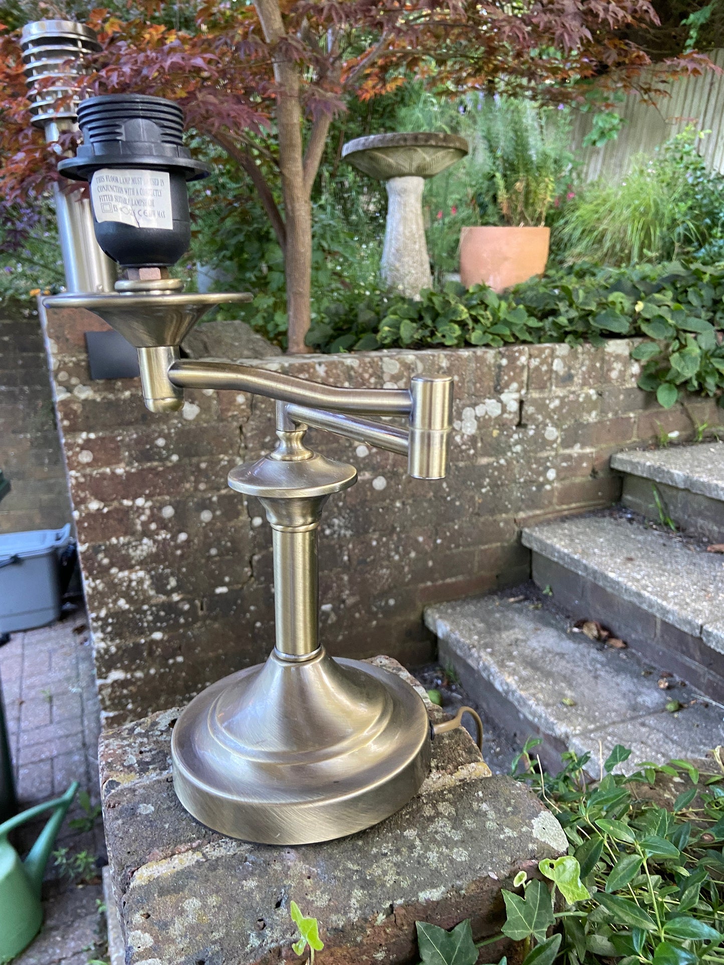 Vintage swing office table lamp, swing functionality, antique brass finish; working lamp; desk lamp, dressing table lamp, corner lamp