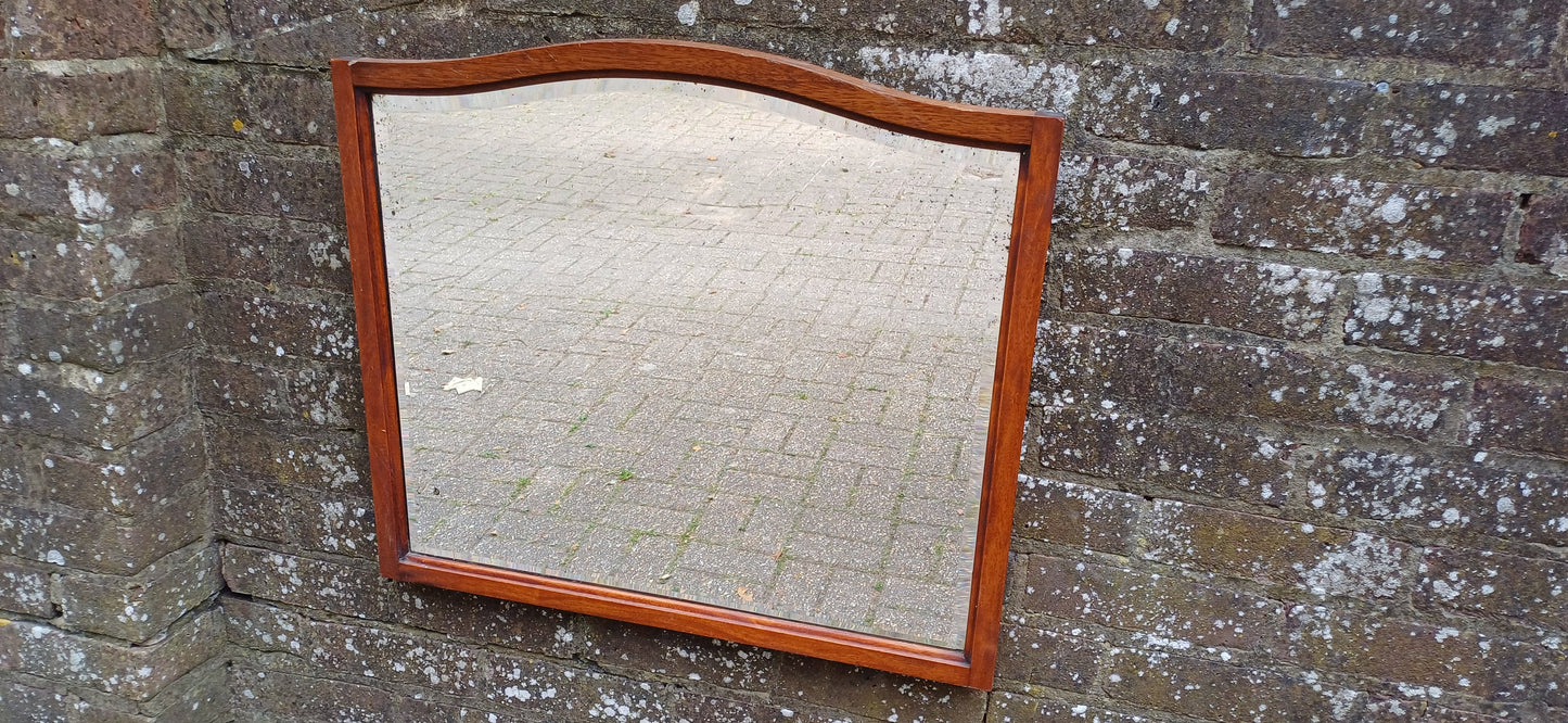 Vintage Shaped Mahogany Early 20th Century Wall Mirror