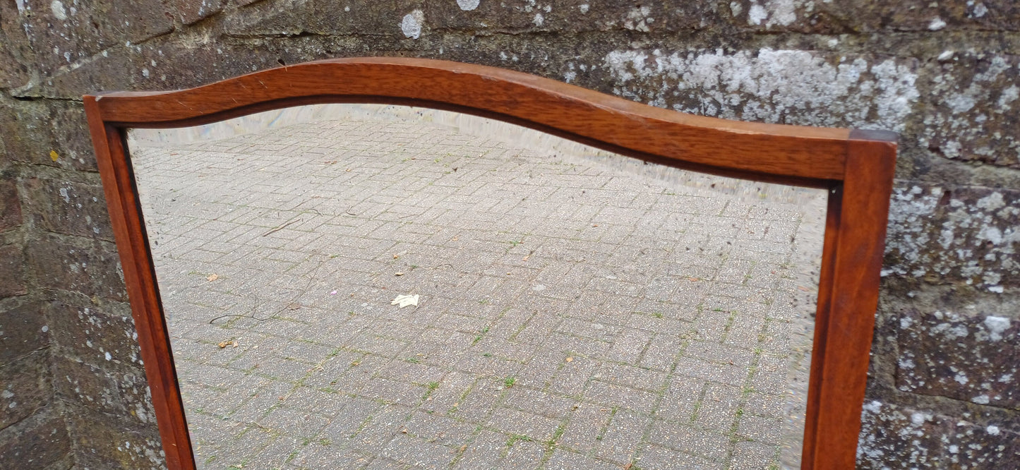Vintage Shaped Mahogany Early 20th Century Wall Mirror
