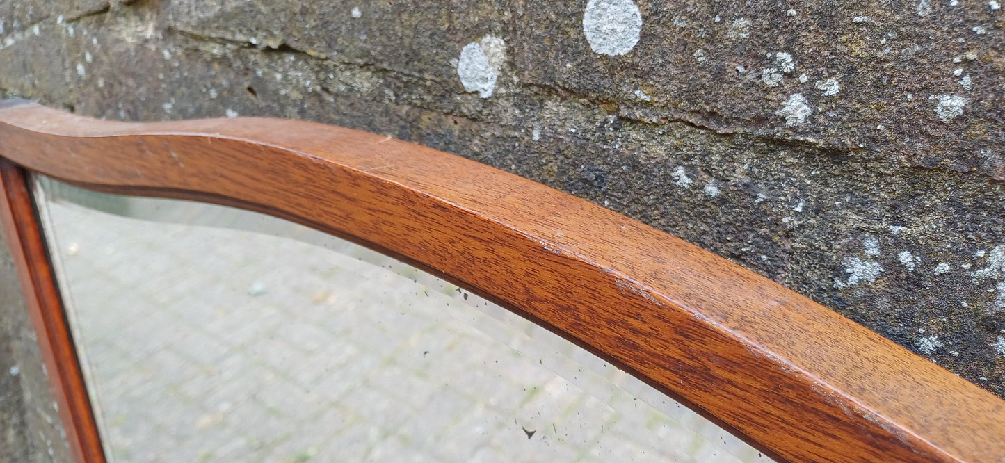 Vintage Shaped Mahogany Early 20th Century Wall Mirror