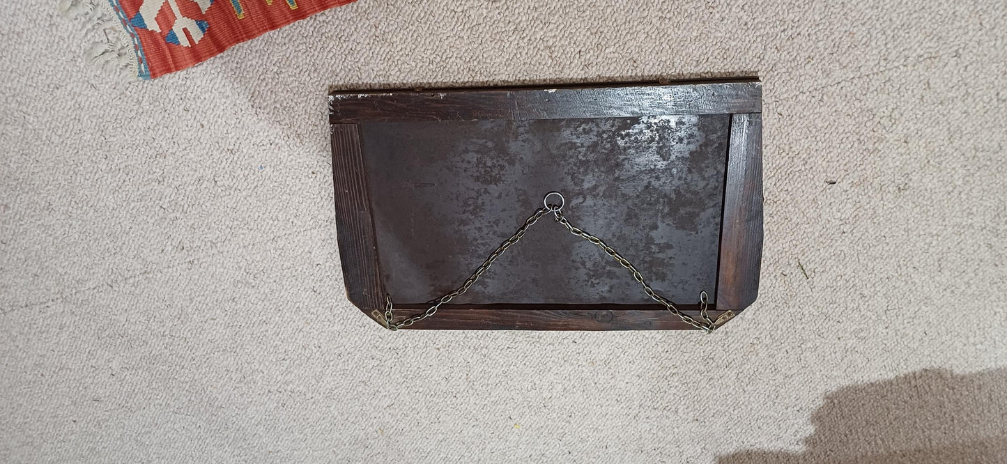 Vintage Retro Art Deco Frameless Shaped Decorative Wall Mirror.