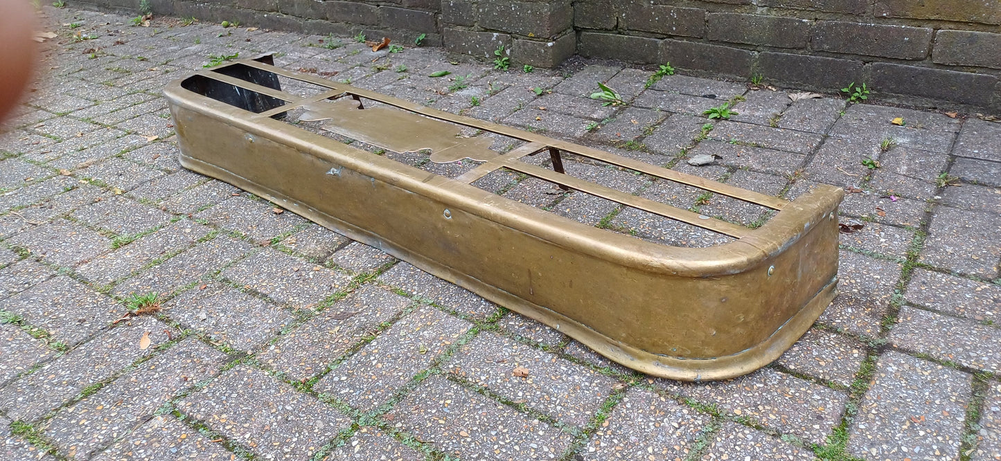 Vintage Victorian Shelf Platform Brass Decorative Fender Fireplace Guard